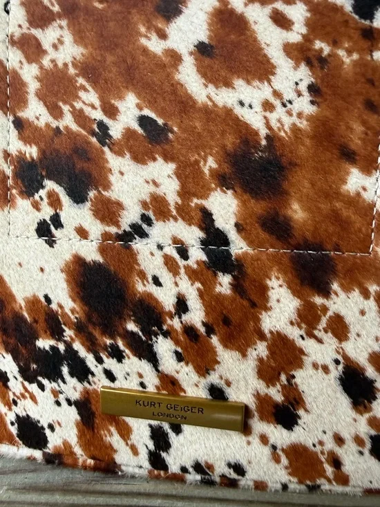 NWT RARE Kurt Geiger Calf Hair Cow Print Green Hobo Leather Bag - Picture 5 of 13